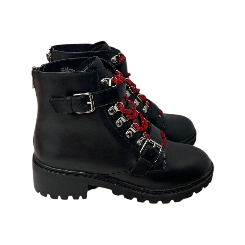 Faryl Salvo Boots Women's Size 6.5 M Black Farylrobin Combat Boots Leather